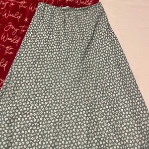 RSQ Green Midi A-Line Skirt Casual